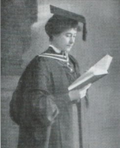 Photograph of Gertrude McCroben as a scholar at Newnham College, Cambridge, 1880