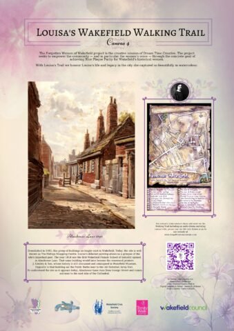 Canvas-4-Almshouse-Lane-1898 Stop 4 of the Louisa Fennell Walking Trail, Wakefield