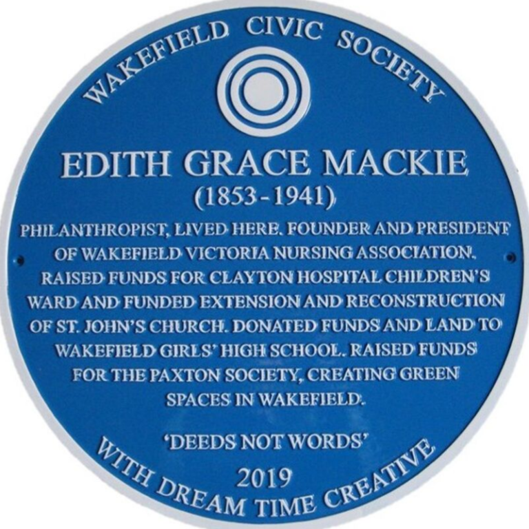 Edith Mackie Blue Plaque