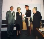 Edna Coates receiving her medal