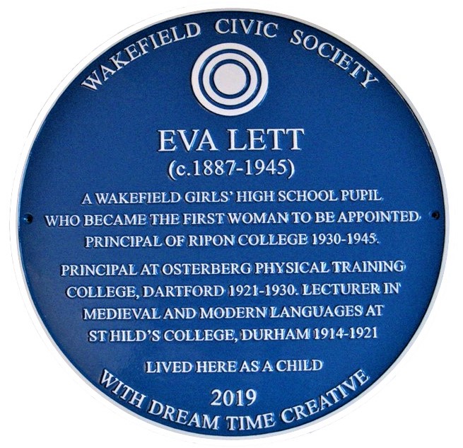 Eva Lett Blue Plaque