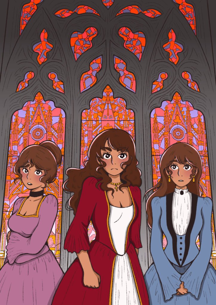 Eliza, Anne, and Helen Edmonstone by Zainab Jode, © 2022