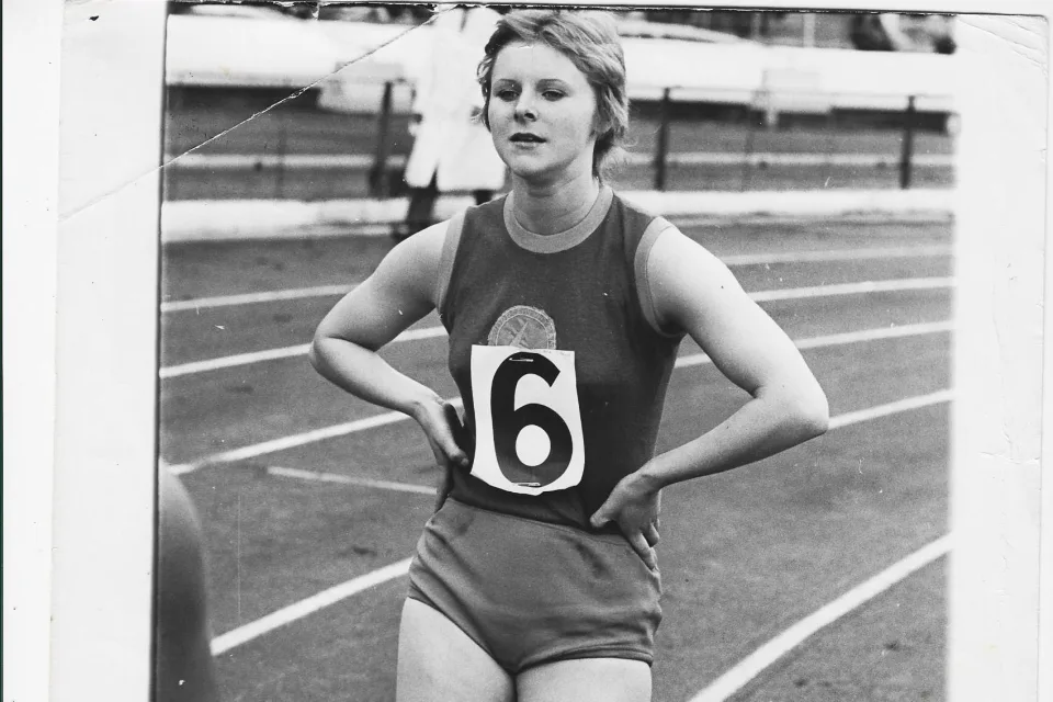 Denise Ramsden, Olympian, on the running track