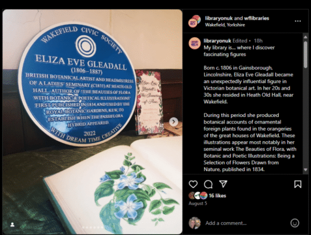 Eliza Gleadall's Blue Plaque Unveiling