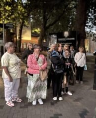 A group of people listening to the Beyond Braille talk