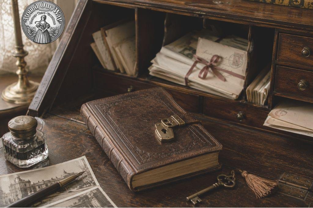 A locked diary on a Victorian desk, signifying privacy