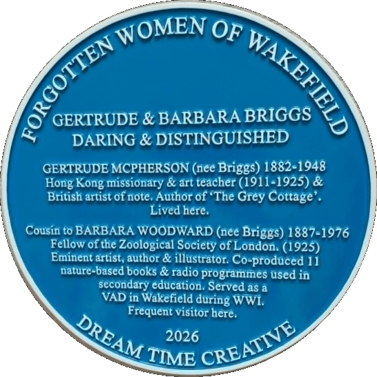 Gertrude and Barbara Briggs Blue Plaque