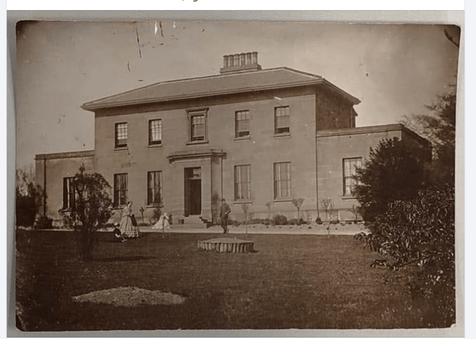 Photograph of Beechfield, Sandal Cliffe, Wakefield, circa 1860, home of Isaac Briggs Snr, grandfather of Barbara and Gertrude Briggs