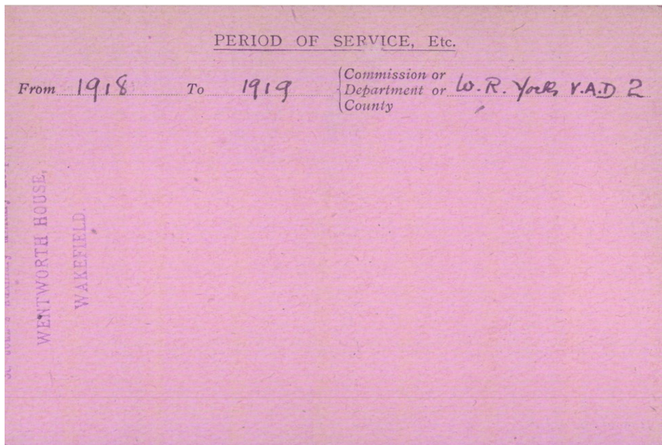 Barbara Briggs' Workplace card for Wentworth House