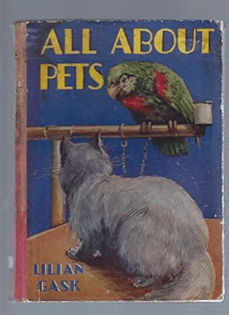 Illustration from All About Pets: Told in Stories by Lillian Gask, featuring animal artwork by Barbara Briggs, published 1921.