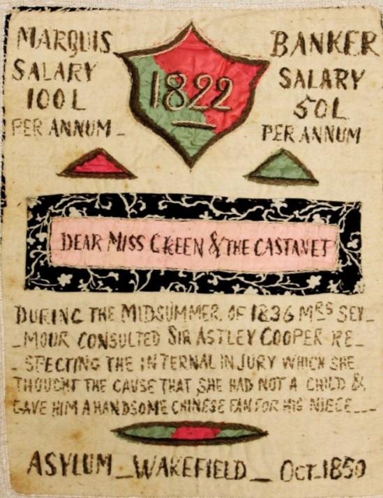Mary Frances Heaton, embroidered sampler